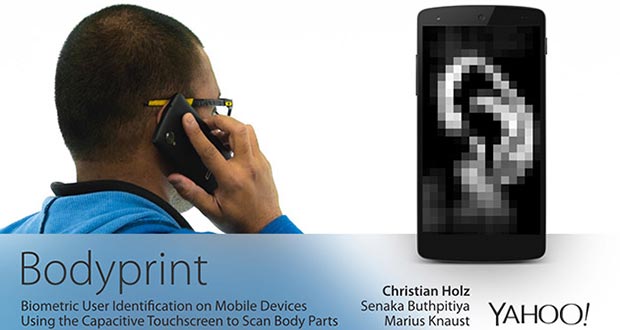 bodyprint 24 04 2015 - Yahoo Bodyprint: display touchscreen trasformati in scanner biometrici