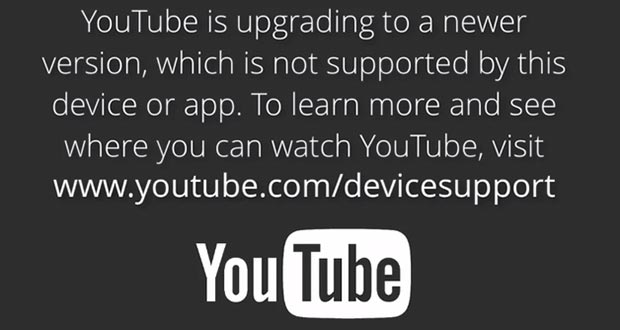 youtube 21 04 2015 - YouTube non supporta più le vecchie Apple TV, Google TV e Smart TV