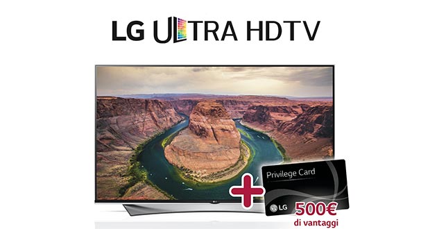 lg privilege card evi 11 05 2015 - LG: Privilege Card con servizi per 500€ se si acquista un TV UHD