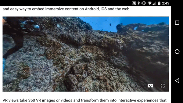 google vr view 1 31 03 16 - Google VR View per foto e video a 360° in App e siti web